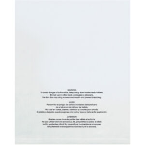 12 x 18" - 1 Mil Flat Suffocation Warning Poly Bags