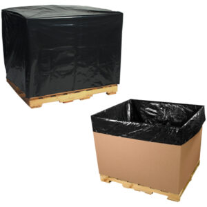 51 x 49 x 85"  - 3 Mil Black Pallet Covers