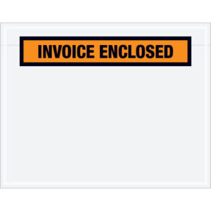 7 x 5 1/2" Orange "Invoice Enclosed" Envelopes