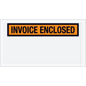 5 1/2 x 10" Orange "Invoice Enclosed" Envelopes