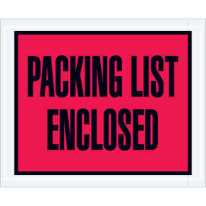 4 1/2 x 5 1/2" Red "Packing List Enclosed" Envelopes