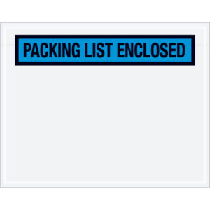 7 x 5 1/2" Blue "Packing List Enclosed" Envelopes