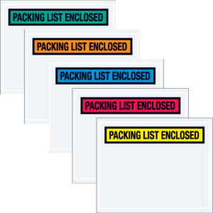 7 x 5 1/2" Green "Packing List Enclosed" Envelopes
