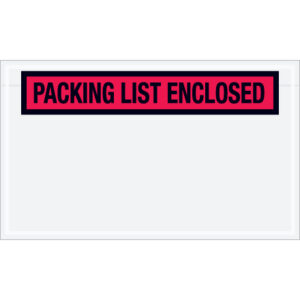 4 1/2 x 7 1/2" Red "Packing List Enclosed" Envelopes
