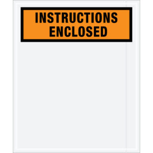12 x 10" Orange "Instructions Enclosed" Envelopes
