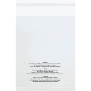 14 x 20" - 1.5 Mil Resealable Suffocation Warning Poly Bags w/Vent Holes