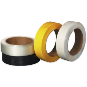 1/2" x .031 x  7200' Yellow 16 x 6" Core Hand Grade Polypropylene Strapping - Embossed