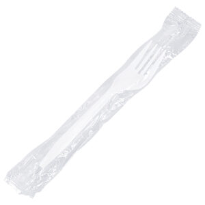 Individually Wrapped White Plastic Forks