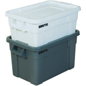 28 x 18 x 15" Gray Brute® Totes with Lid