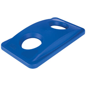 Rubbermaid® Slim Jim®Recycling  Bottle and Can  Lid - 23 Gallon, Blue