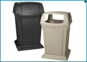Rubbermaid® Ranger® Trash Can - 45 Gallon, 4-Way, Black