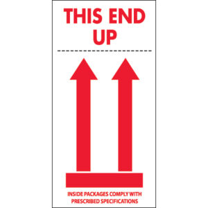 4 x 8" - "This End Up" Labels