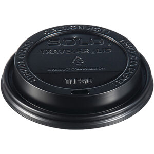 Solo® Paper Hot Cup Lids - 8 oz, Black