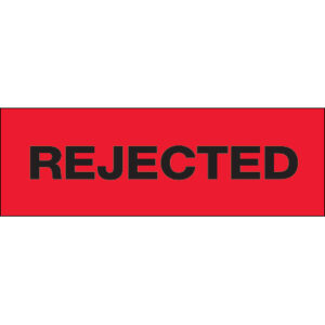 2" x 55 yds. - "Rejected" (18 Pack) Tape Logic® Messaged Carton Sealing Tape