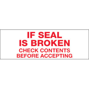 2" x 110 yds. - "If Seal Is Broken..." (6 Pack) Tape Logic® Messaged Carton Sealing Tape