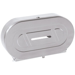 Twin Jumbo Bathroom Tissue Dispenser - Steel