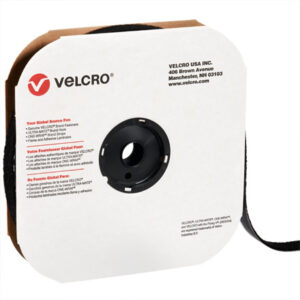 1" x 75' - Loop - Black VELCRO® Brand Tape - Individual Strips