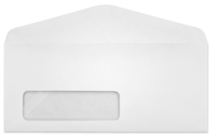 3339 - #10 - 24lb Western Sulphite SFI "D" Window (1 3/8 x 4 1/2, 7/8L - 1/2B) - 2500 per carton