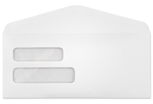 3343 - #10 - 24lb Western Sulphite SFI Double Window  - 2500 per carton