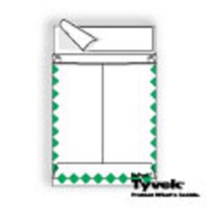 5393 - 10 x 13 x 1 1/2 - 14 Tyvek Open End Expansion Catalog Kwik-Tak First Class Border - 100 per carton