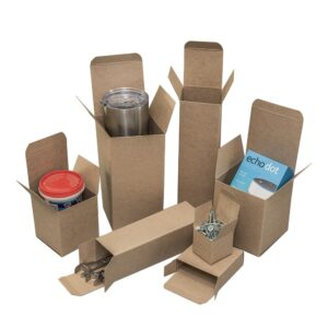 16 RT - 3 x 2 x 5.25 Heavy Duty Kraft Reverse Tuck Cartons - 36pt. tan chip - 500 per case