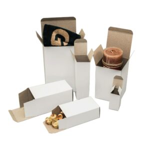 1 RTW - 1.5 x 1.5 x 2.5 White Reverse Tuck Cartons - 24pt CCNB - 1000 per case