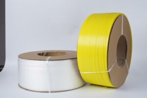 1/2" x 7200' - 8 x 8" Core Machine Grade Polypropylene Strapping - Embossed