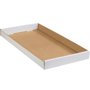 24 x 12 x 1 3/4" White Corrugated Trays