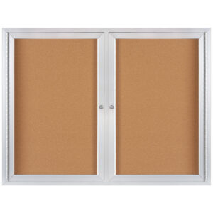 4 x 3' Enclosed Cork Board with Aluminum Frame