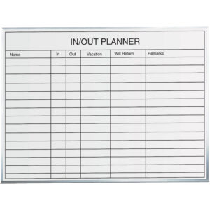 3 x 2' In/Out Staff Dry Erase Board