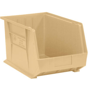 18 x 11 x 10" Ivory Plastic Stack & Hang Bin Boxes