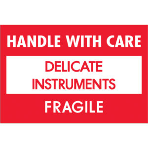 2 x 3" - "Delicate Instruments - HWC" - Fragile Labels