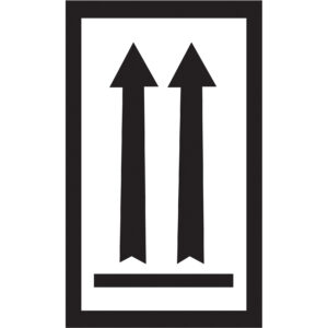 3 x 5" - (Two Black Arrows Over Black Bar) Arrow Labels