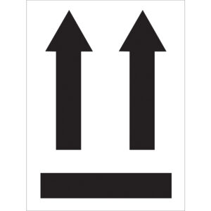 3 x 4" - (two up arrows over black bar) Labels