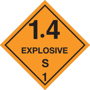4 x 4" - "1.4 - Explosive - S 1" Labels