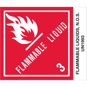 4 x 4 3/4" - "Flammable Liquids, N.O.S." Labels