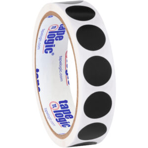 3/4" Black Inventory Circle Labels