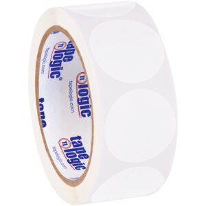 1 1/2" White Inventory Circle Labels