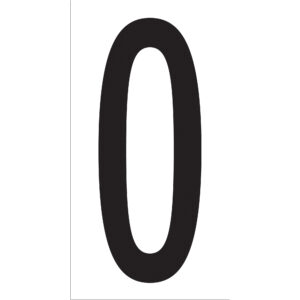 3 1/2" "0" Vinyl Warehouse Number Labels