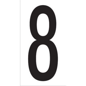 3 1/2" "8" Vinyl Warehouse Number Labels