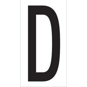 3 1/2" "D" Vinyl Warehouse Letter Labels