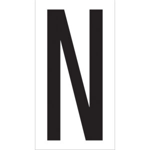 3 1/2" "N" Vinyl Warehouse Letter Labels