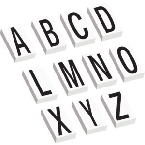 3 1/2"  Vinyl Warehouse Letter Kit Labels