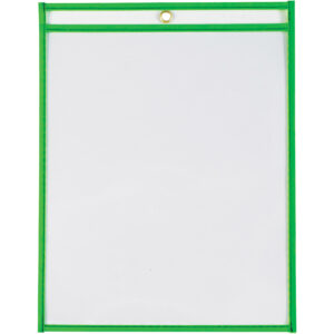 9 x 12" Neon Green Job Ticket Holders