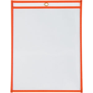 9 x 12" Neon Orange Job Ticket Holders
