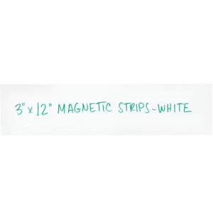 3 x 12" White Warehouse Labels - Magnetic Strips