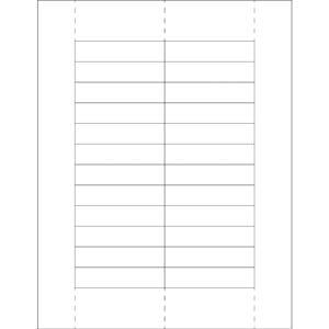 11/16 x 3" Plastic Label Holder Insert Cards