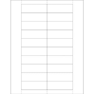 1 x 3" Plastic Label Holder Insert Cards
