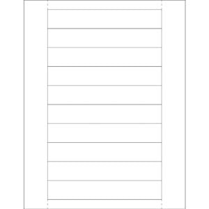 1 x 6" Plastic Label Holder Insert Cards