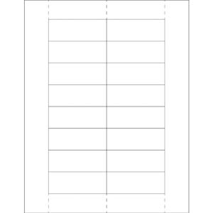 1 1/8 x 3" Plastic Label Holder Insert Cards